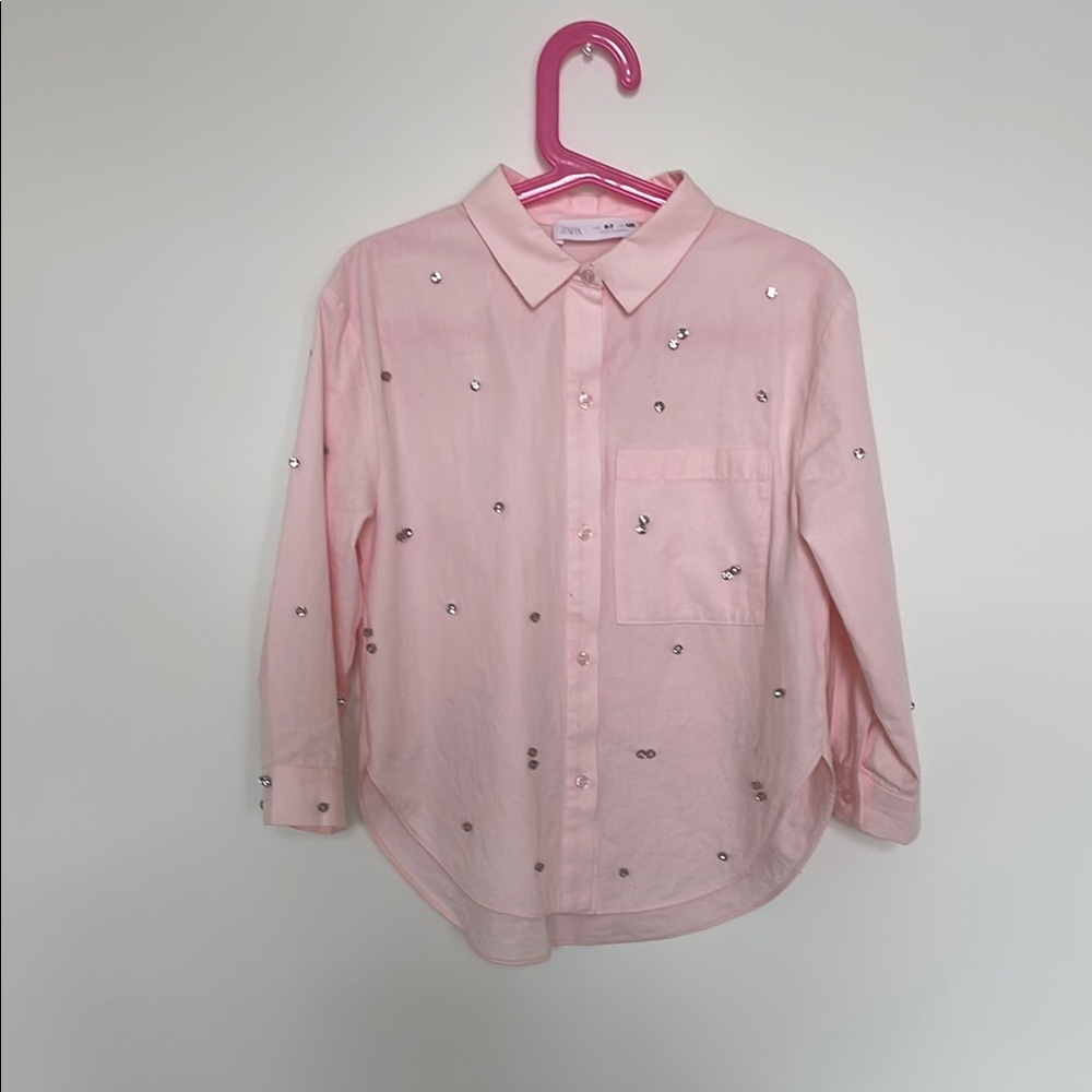 Zara Kids Pink Button Down Shirt
